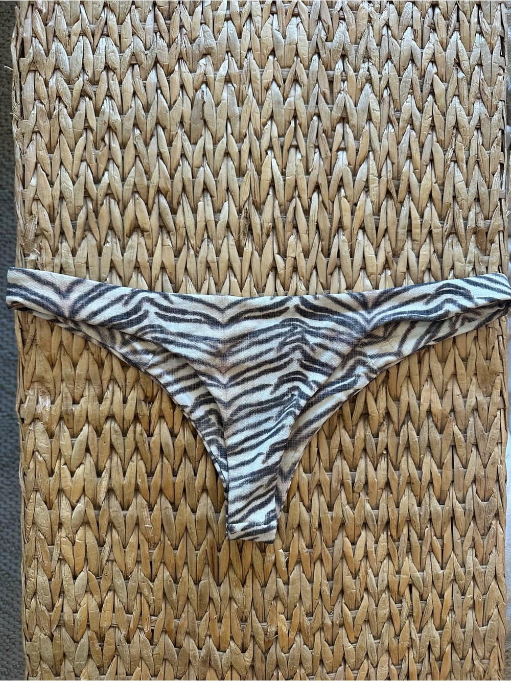 Boys + Arrows - Zebra Print Bikini Bottoms in Black and Cream - Large